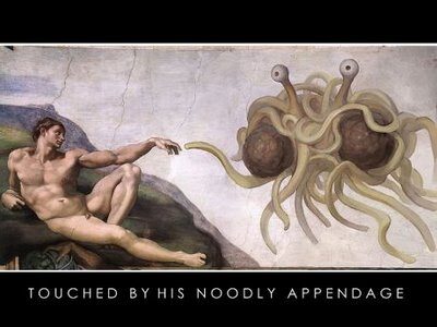 atheismandflyingspaghettimonsterandcreationofadam-4536897